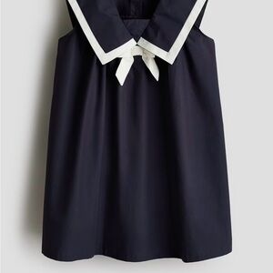 Navy Sailor Collar Mini Dress with White Trim from H&M. New with tags.